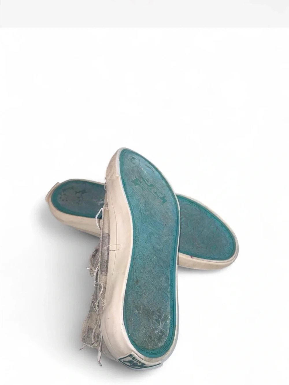 Frayed Canvas Slip-On Camo Sneakers - Gray